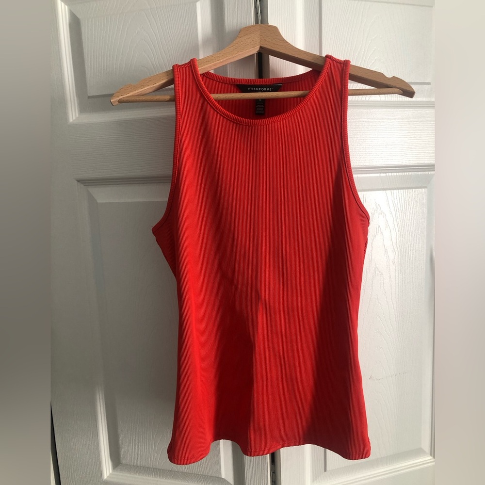 WHBM Orange FORME Rib Tank